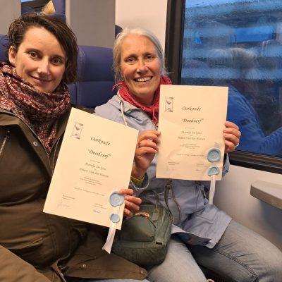 Interview met Waterloper-winnaars: op de derde plek – Heleen van den Hooven en Marielja de Geus met Doodverf